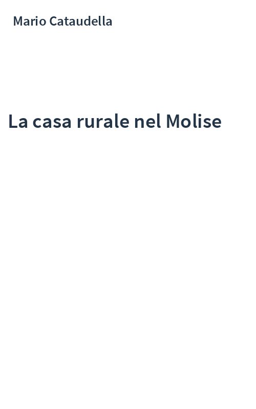 La casa rurale nel Molise