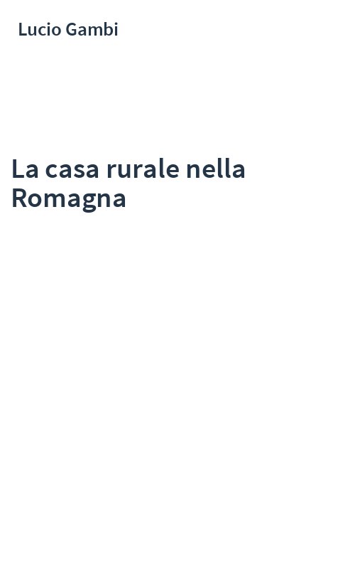 La casa rurale nella Romagna