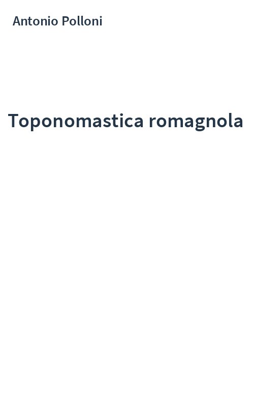 Toponomastica romagnola
