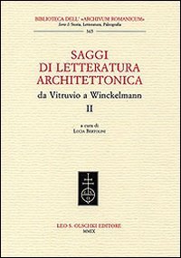Saggi di letteratura architettonica, da Vitruvio a Winckelmann