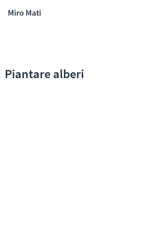 Piantare alberi