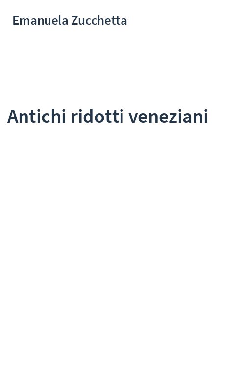 Antichi ridotti veneziani