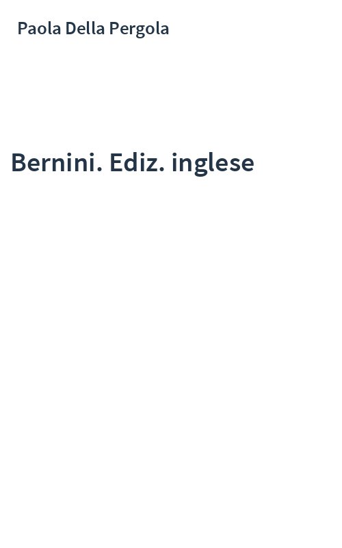 Bernini. Ediz. inglese