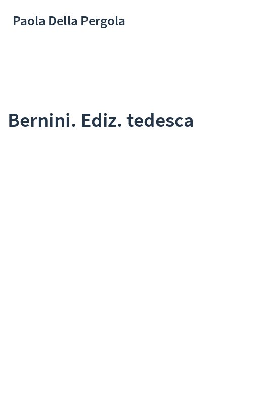 Bernini. Ediz. tedesca