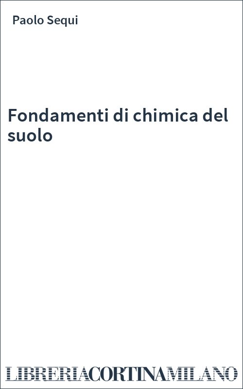 Fondamenti di chimica del suolo