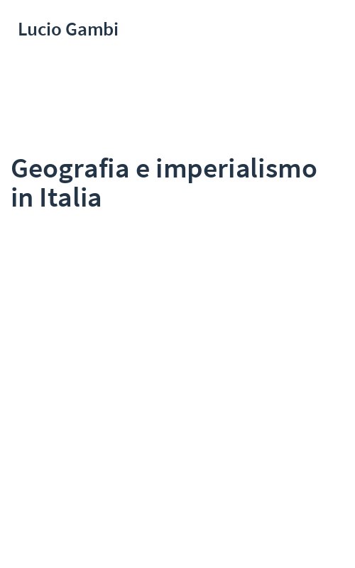 Geografia e imperialismo in Italia
