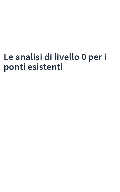 Le analisi di livello 0 per i ponti esistenti