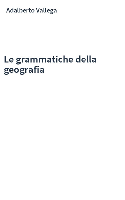 Le grammatiche della geografia