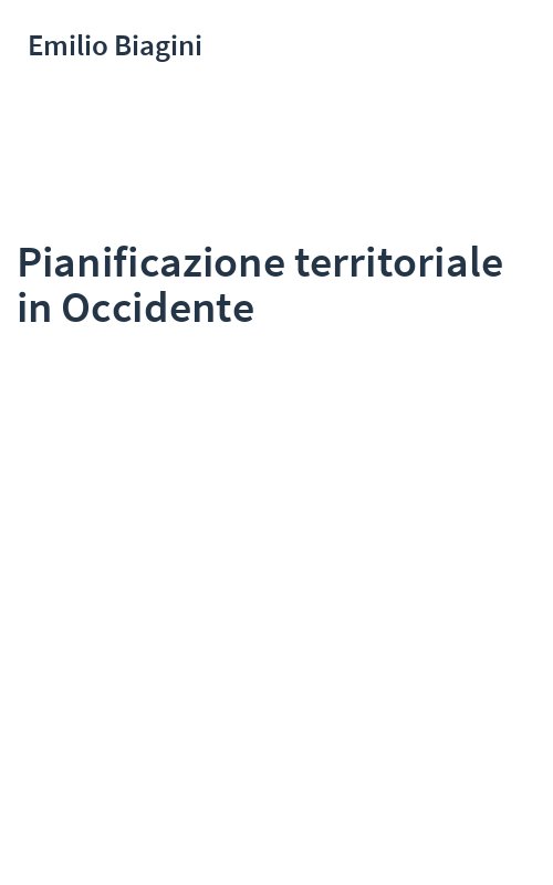 Pianificazione territoriale in Occidente