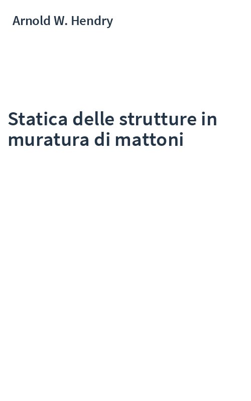 Statica delle strutture in muratura di mattoni