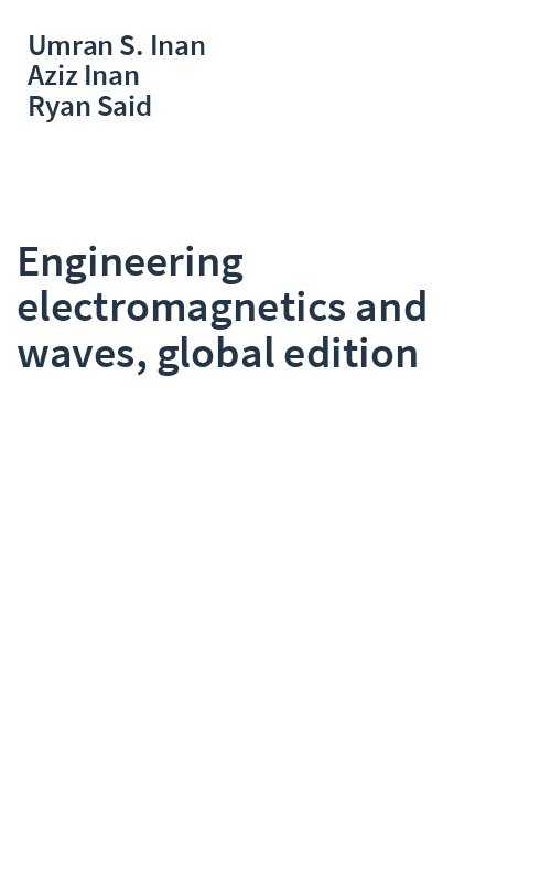 Engineering electromagnetics and waves, global edition