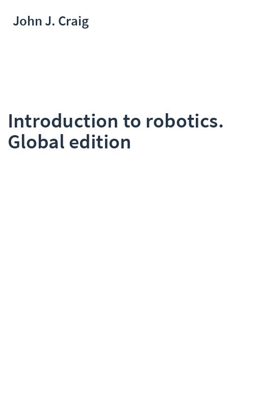 Introduction to robotics. Global edition