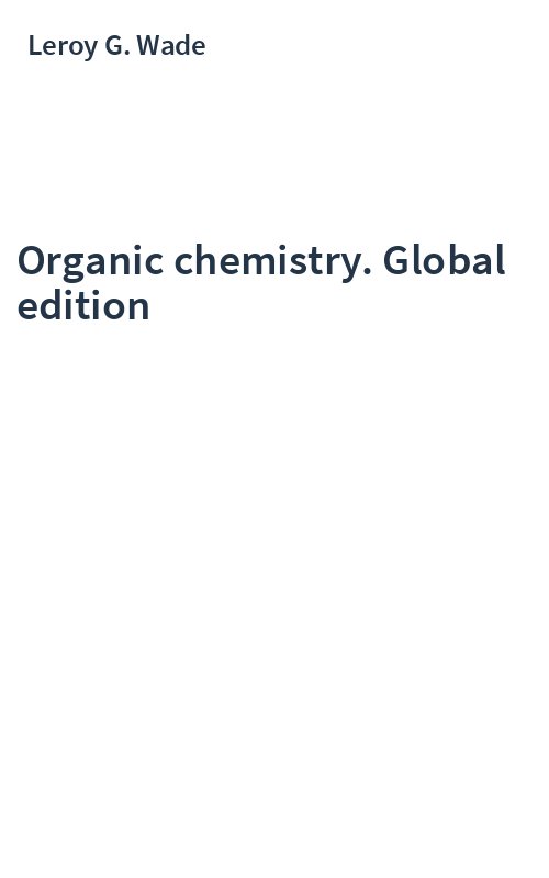 Organic chemistry. Global edition
