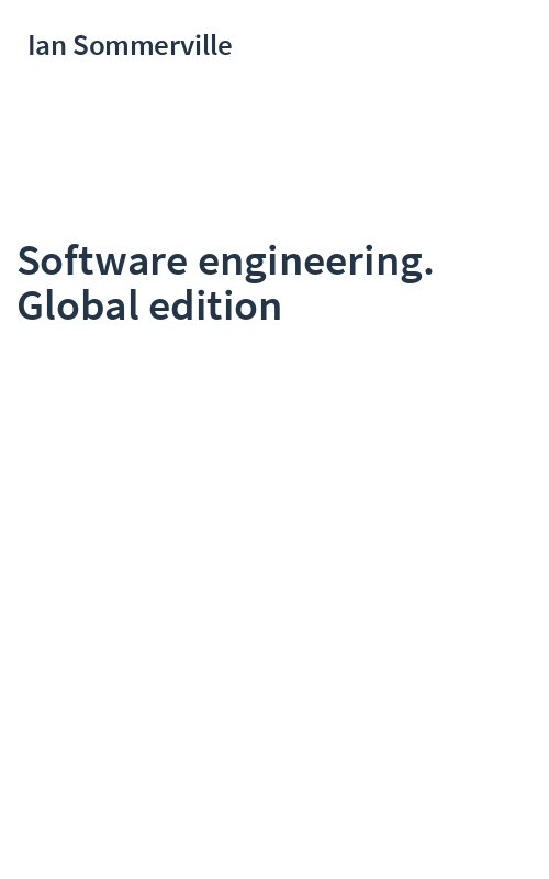 Software engineering. Global edition