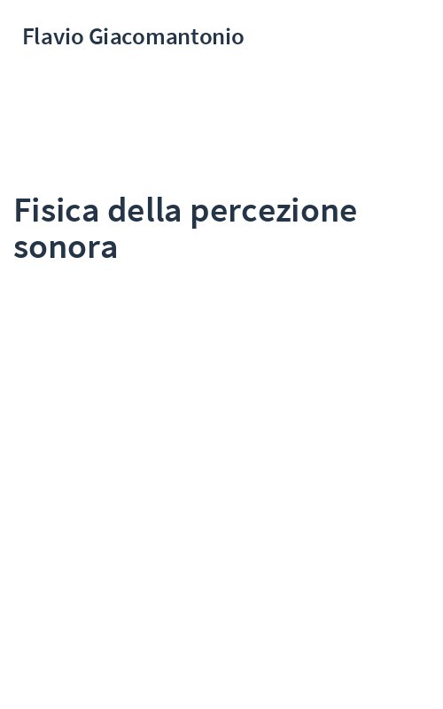Fisica della percezione sonora