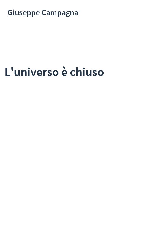 L'universo è chiuso
