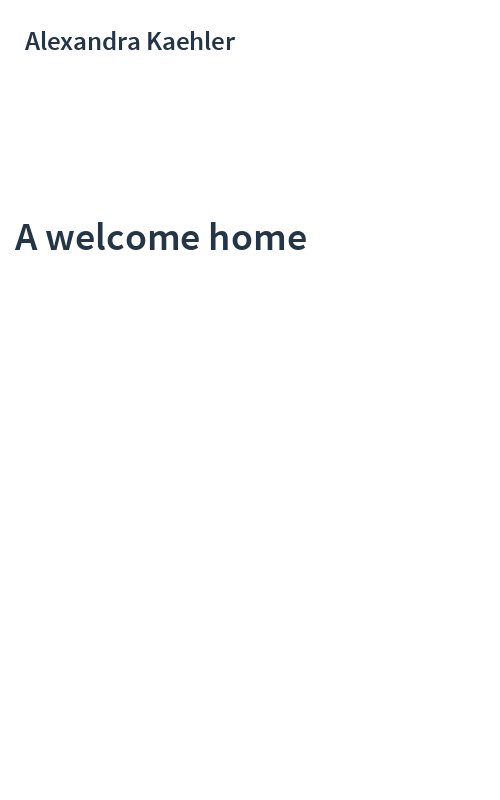 A welcome home