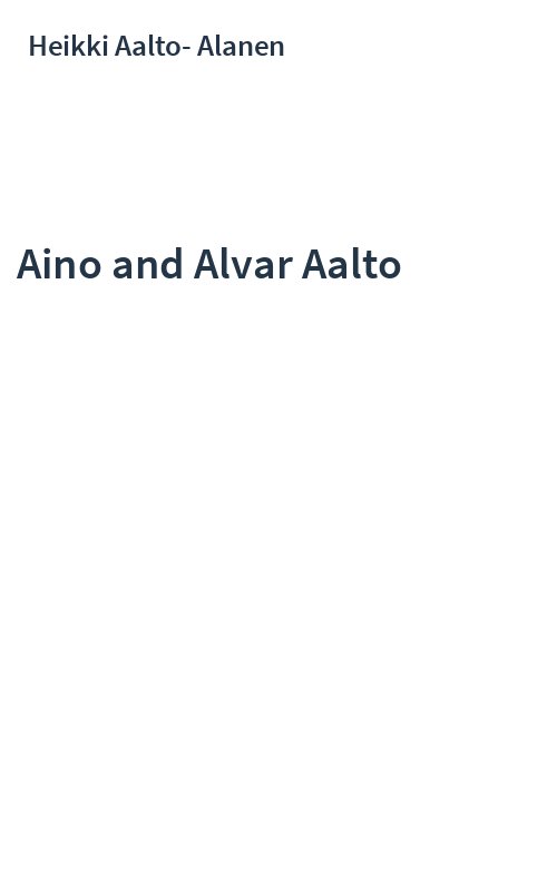Aino and Alvar Aalto