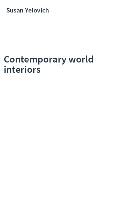Contemporary world interiors