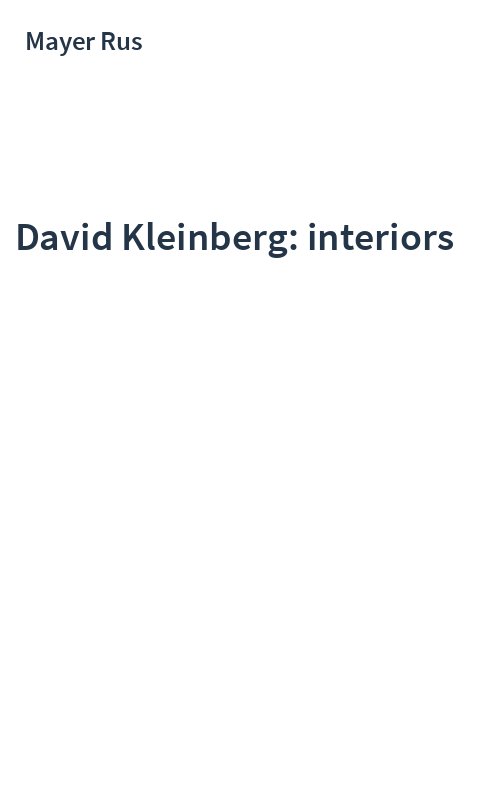 David Kleinberg: interiors