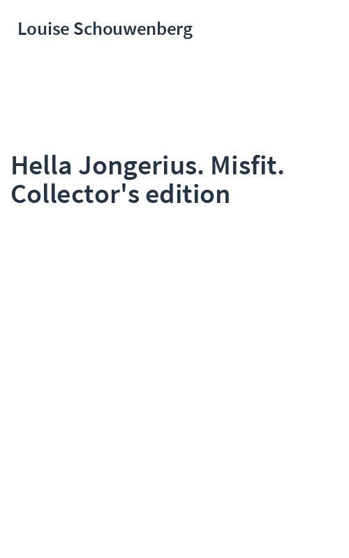 Hella Jongerius. Misfit. Collector's edition