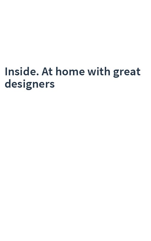 Inside. At home with great designers