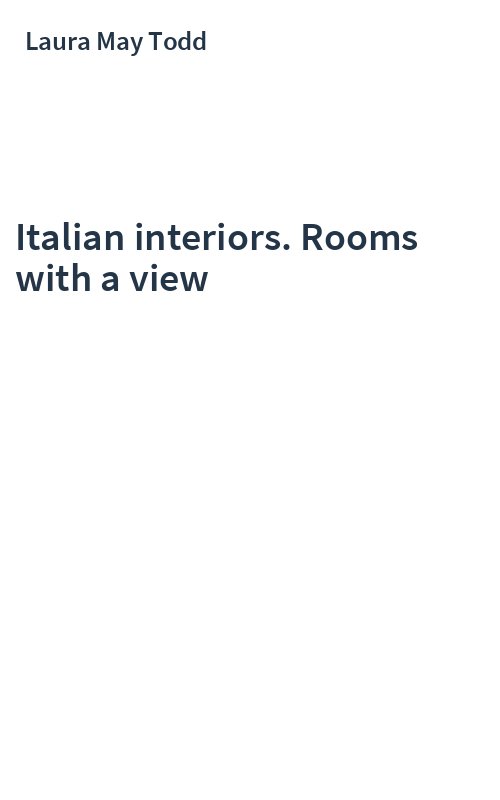 Italian interiors. Rooms with a view
