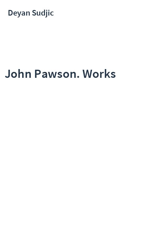John Pawson. Works