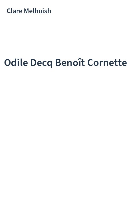 Odile Decq Benoît Cornette