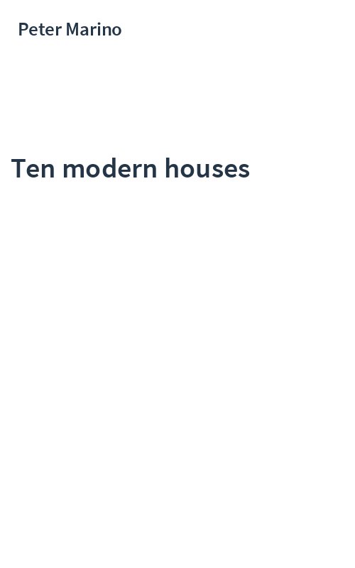 Ten modern houses