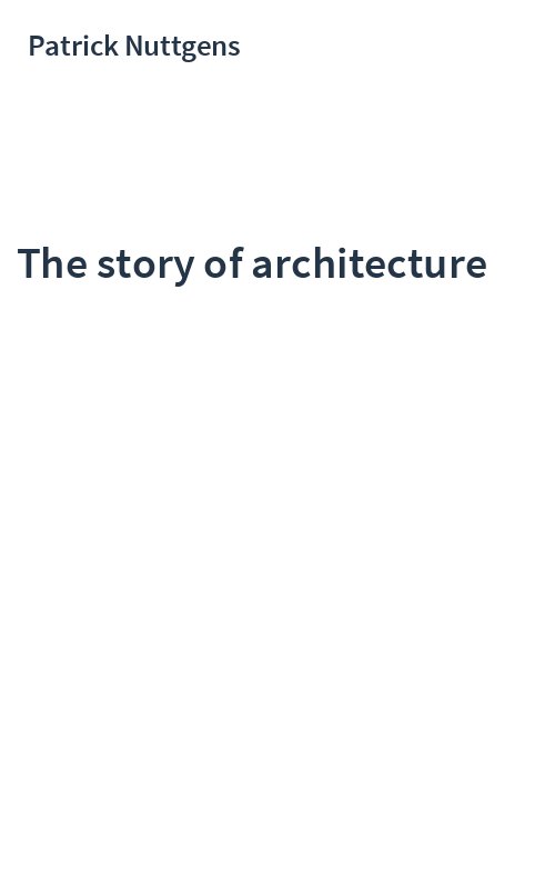 The story of architecture