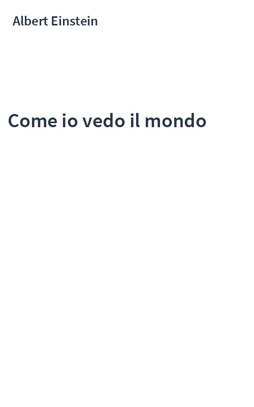 Come io vedo il mondo