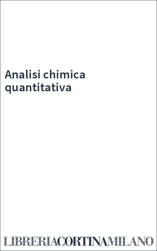 Analisi chimica quantitativa