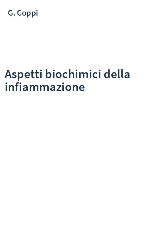 Aspetti biochimici della infiammazione