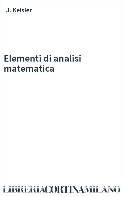 Elementi di analisi matematica