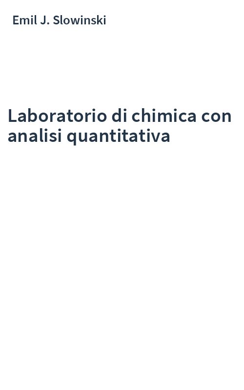 Laboratorio di chimica con analisi quantitativa