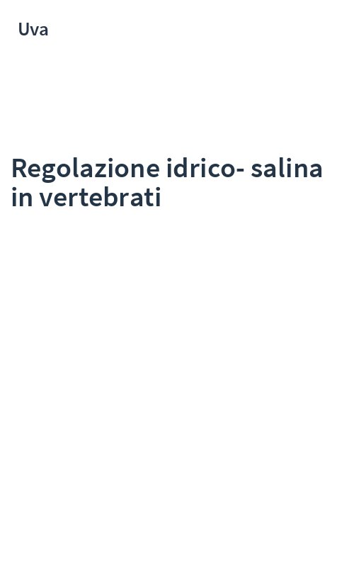 Regolazione idrico-salina in vertebrati