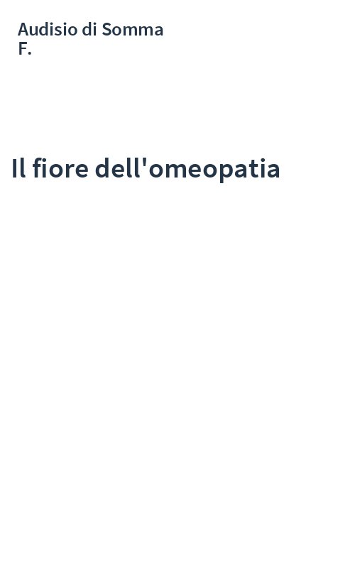 Il fiore dell'omeopatia