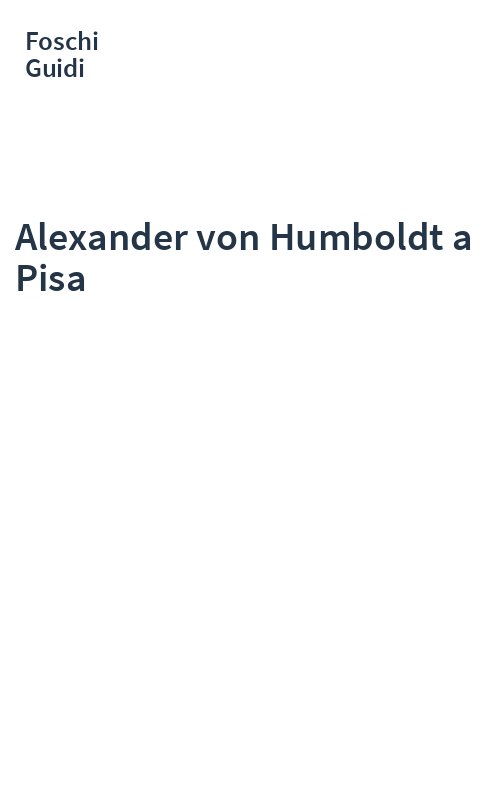 Alexander von Humboldt a Pisa
