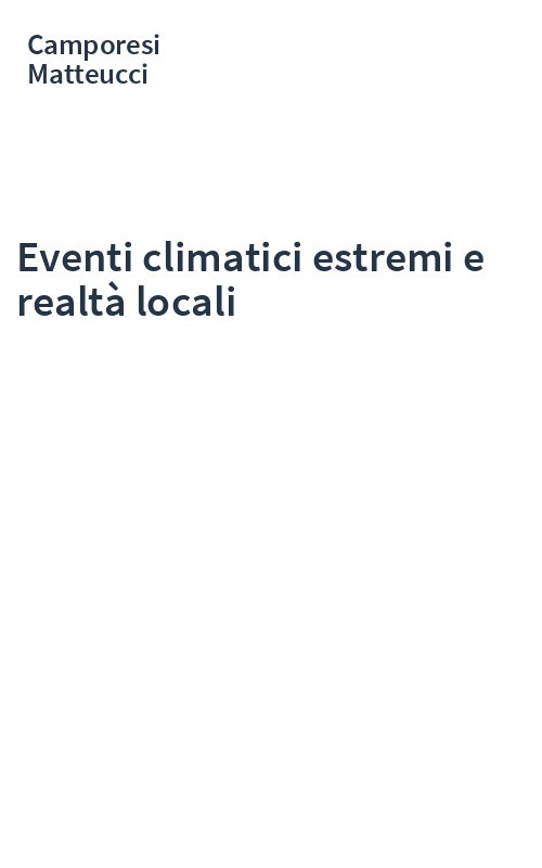 Eventi climatici estremi e realtà locali