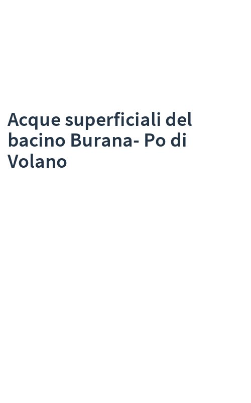 Acque superficiali del bacino Burana-Po di Volano
