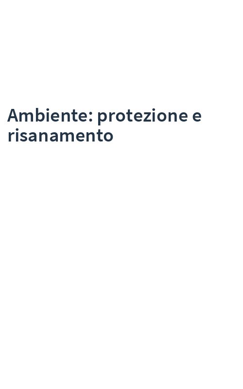 Ambiente: protezione e risanamento
