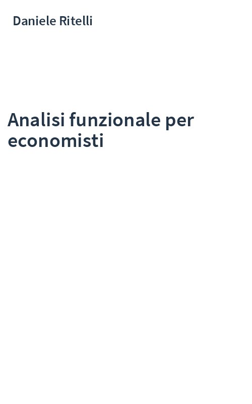 Analisi funzionale per economisti