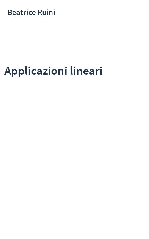 Applicazioni lineari