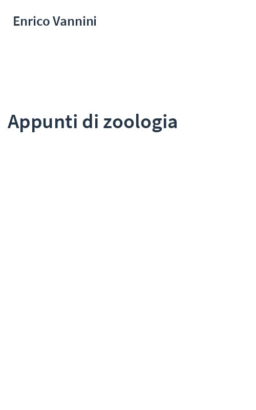 Appunti di zoologia
