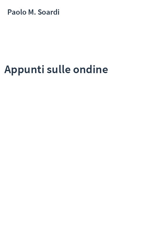 Appunti sulle ondine