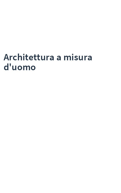 Architettura a misura d'uomo