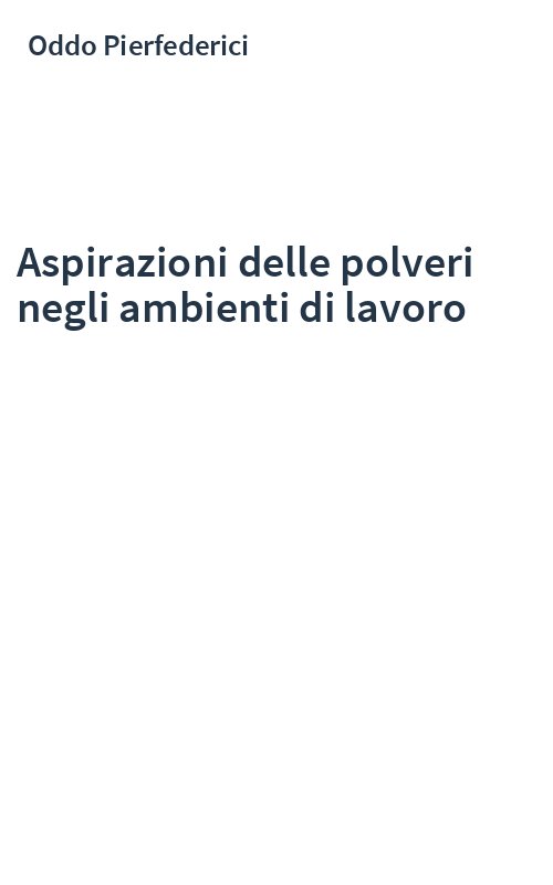 Aspirazioni delle polveri negli ambienti di lavoro