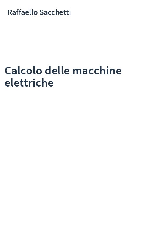 Calcolo delle macchine elettriche