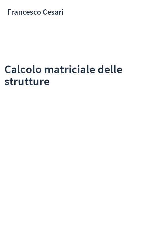 Calcolo matriciale delle strutture